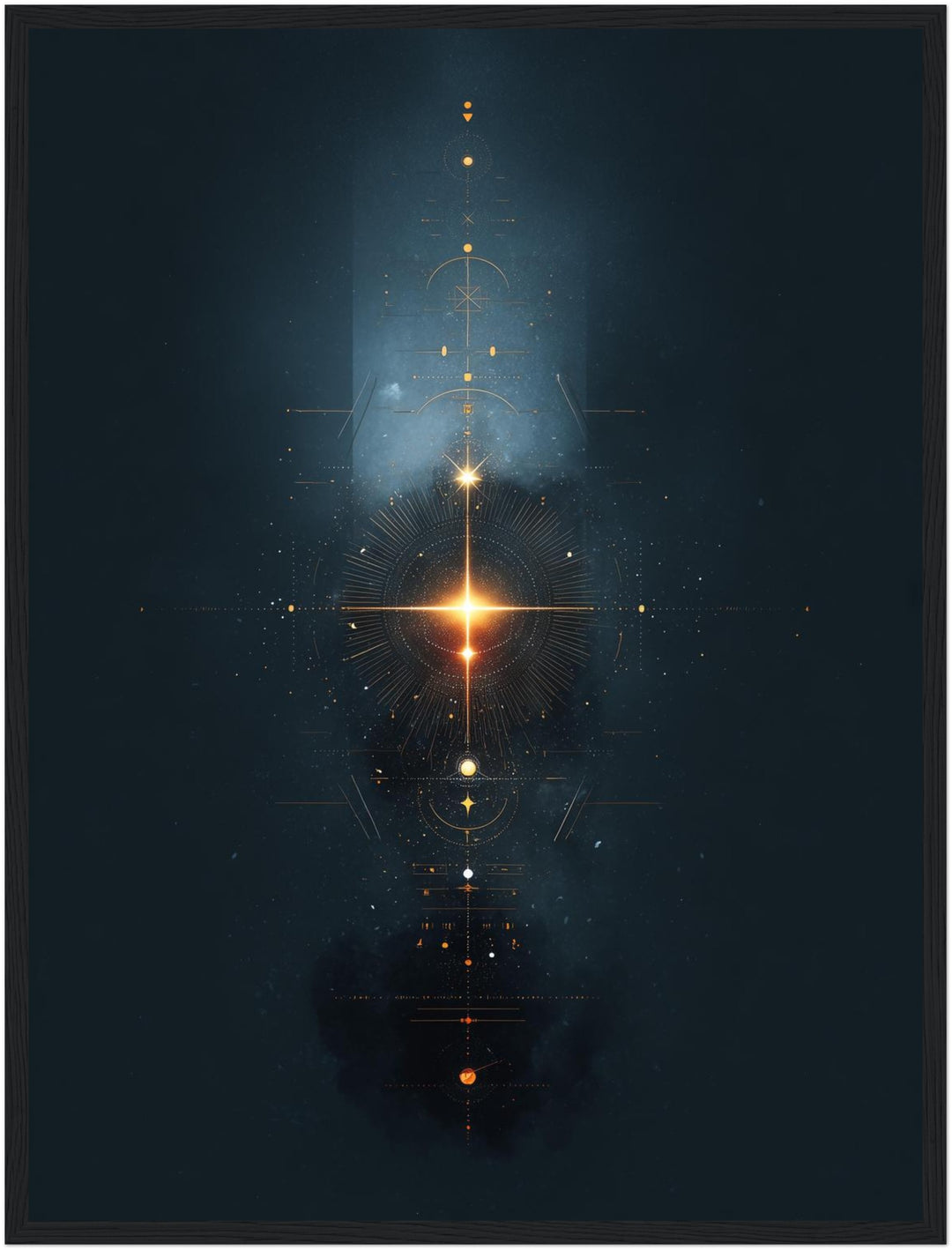 Geometrisches Lichtsymbol Kosmos Poster abstrakt – mattes Kunstdruck-Papier – Ansicht 5