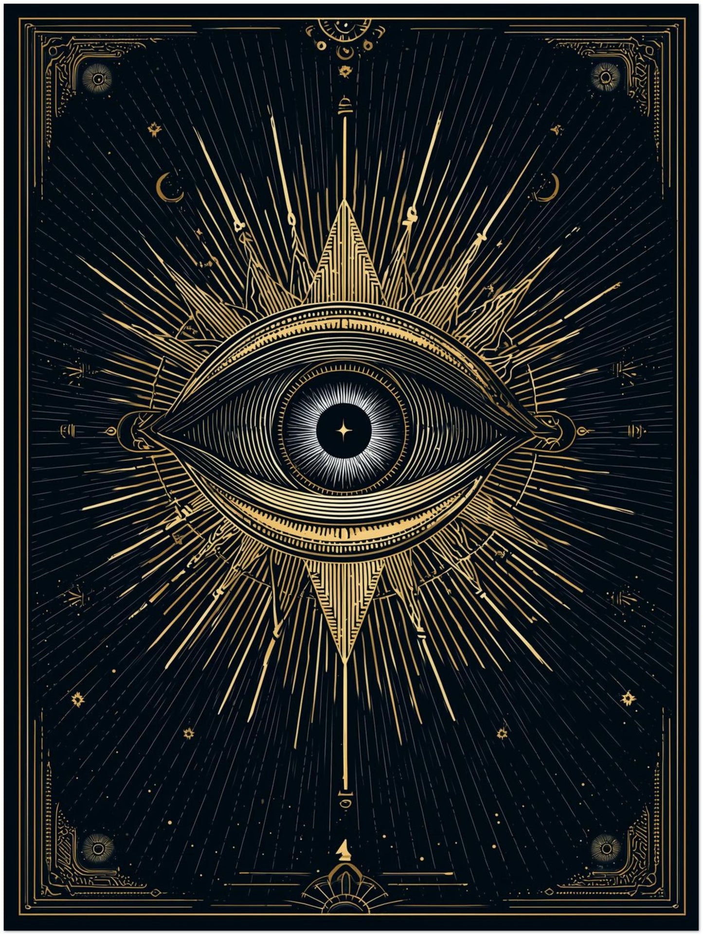 Goldenes Auge Strahlen Leinwandbild