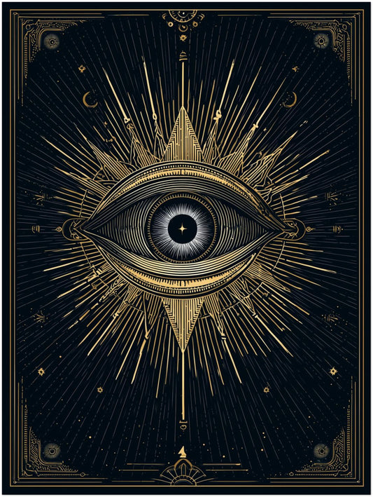 Goldenes Auge Strahlen Poster