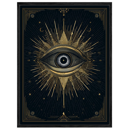 Goldenes Auge Strahlen Leinwandbild