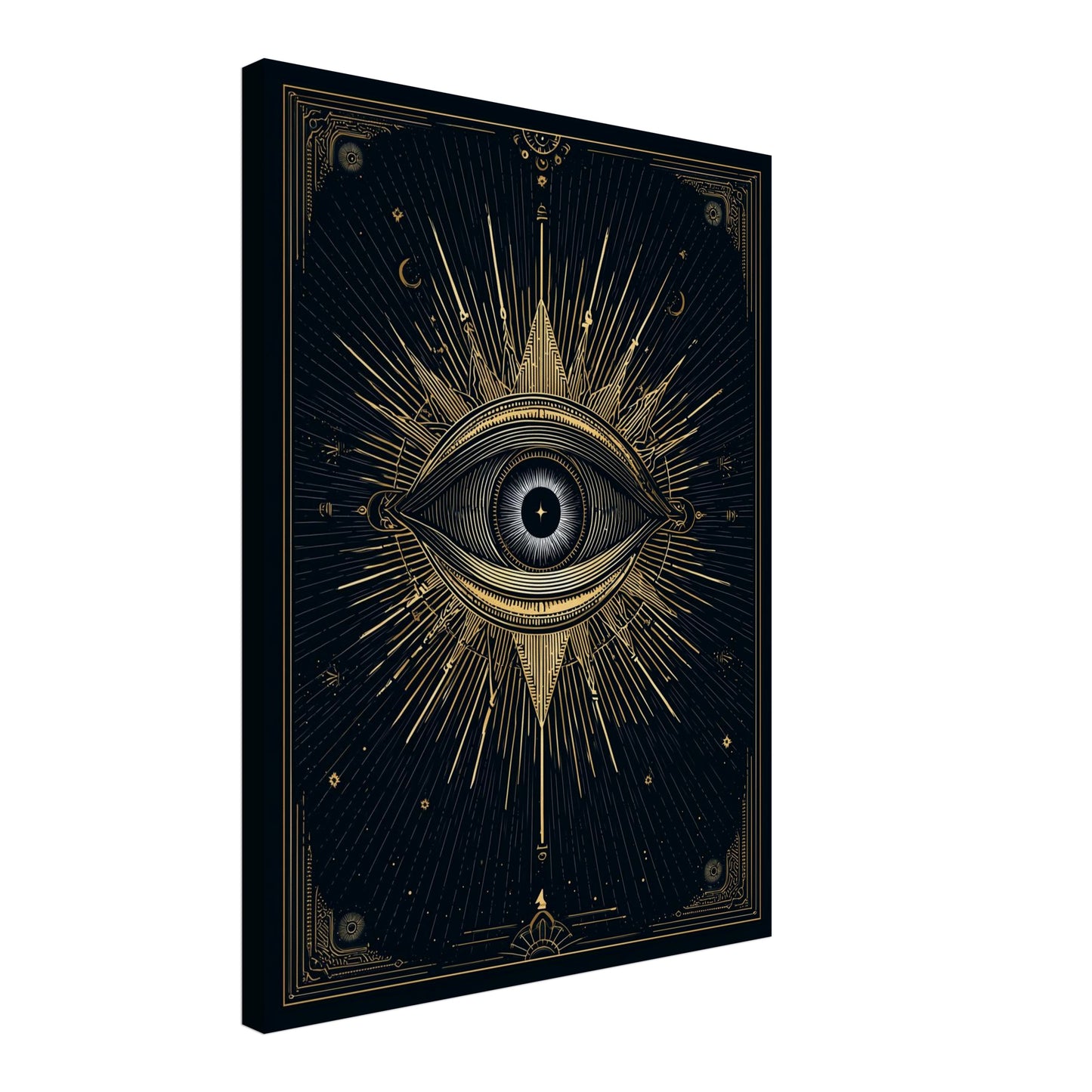 Goldenes Auge Strahlen Leinwandbild