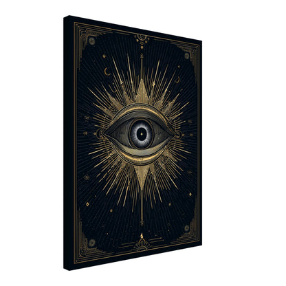 Goldenes Auge Strahlen Leinwandbild