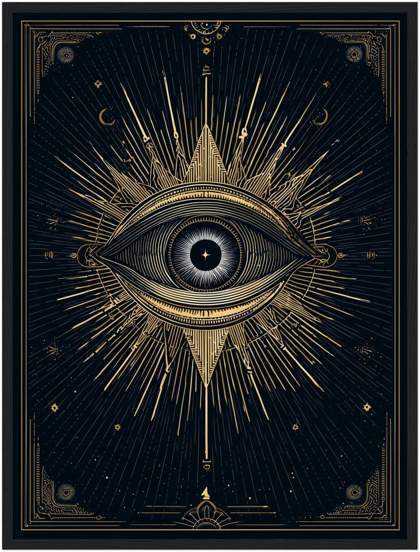 Goldenes Auge Strahlen Poster