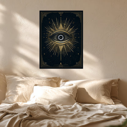 Goldenes Auge Strahlen Leinwandbild