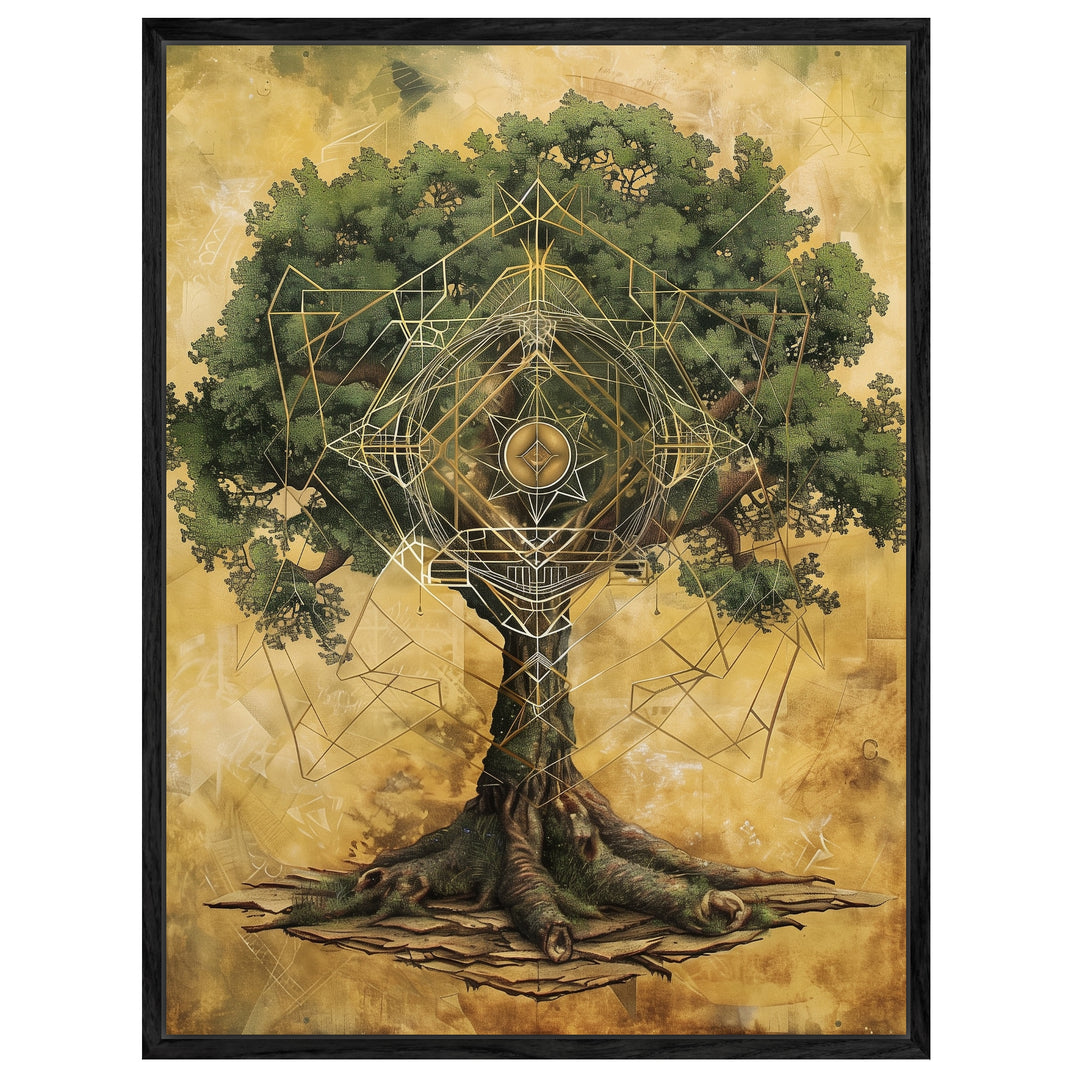 Lebensbaum der Harmonie Leinwandbild spirituell – Leinwand auf Holzrahmen – Ansicht 4