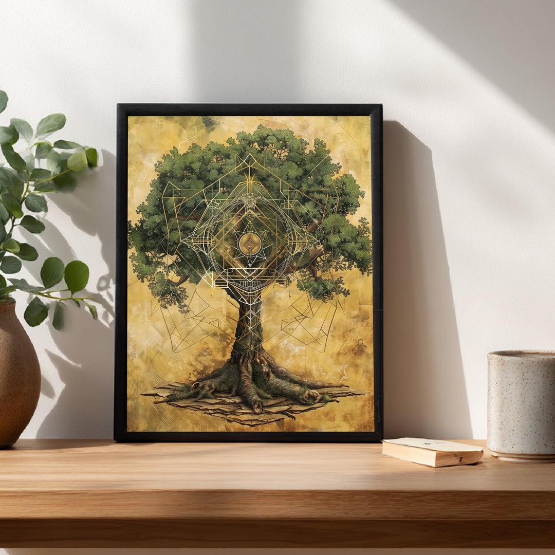 Lebensbaum der Harmonie Poster spirituell – mattes Kunstdruck-Papier – Ansicht 6
