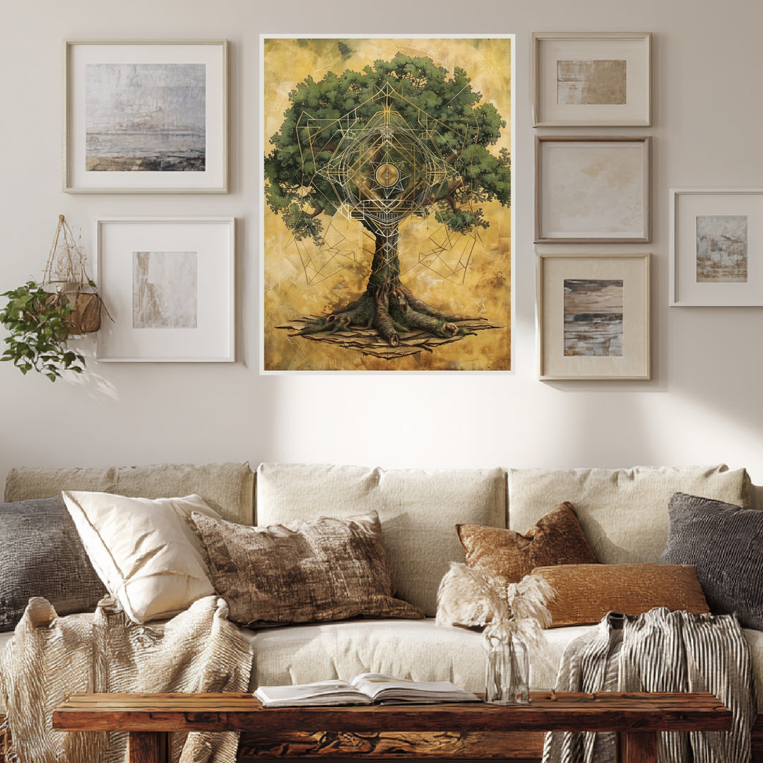 Lebensbaum der Harmonie Poster spirituell – mattes Kunstdruck-Papier – Ansicht 3