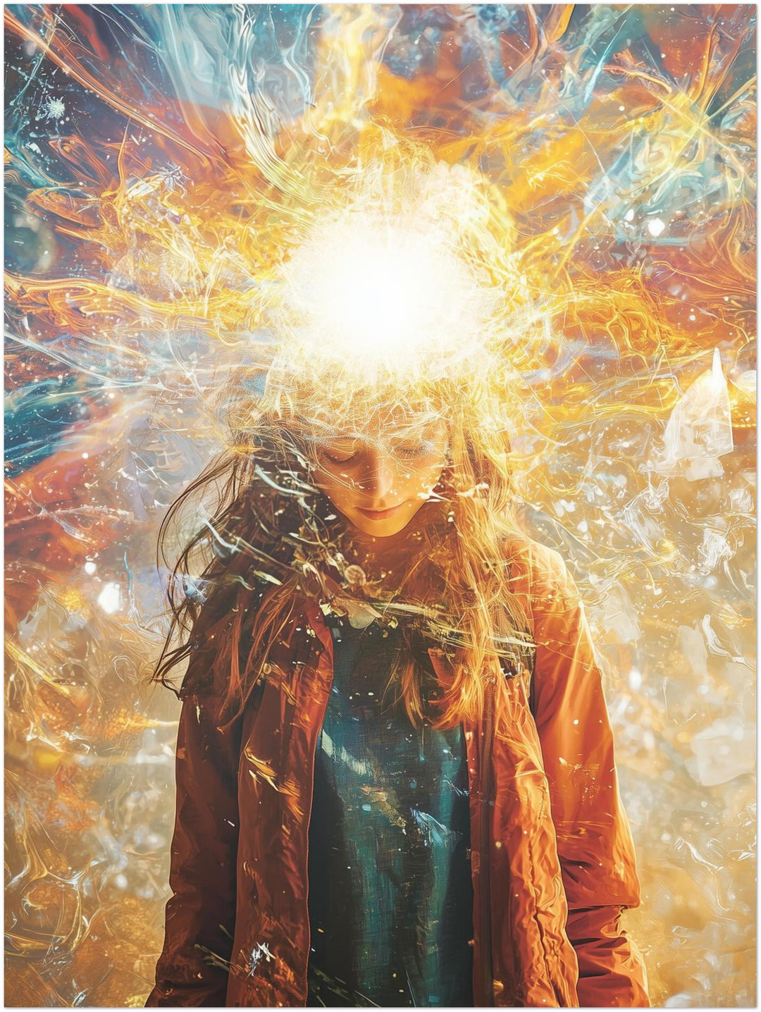 Inneres Leuchten spirituell – Wandkunst