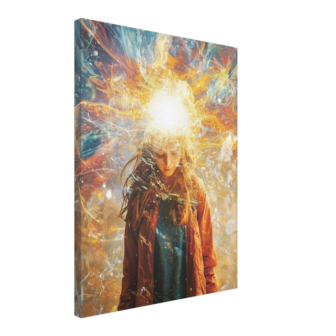 Inneres Leuchten Leinwand spirituell – Leinwand auf Holzrahmen – Ansicht 2