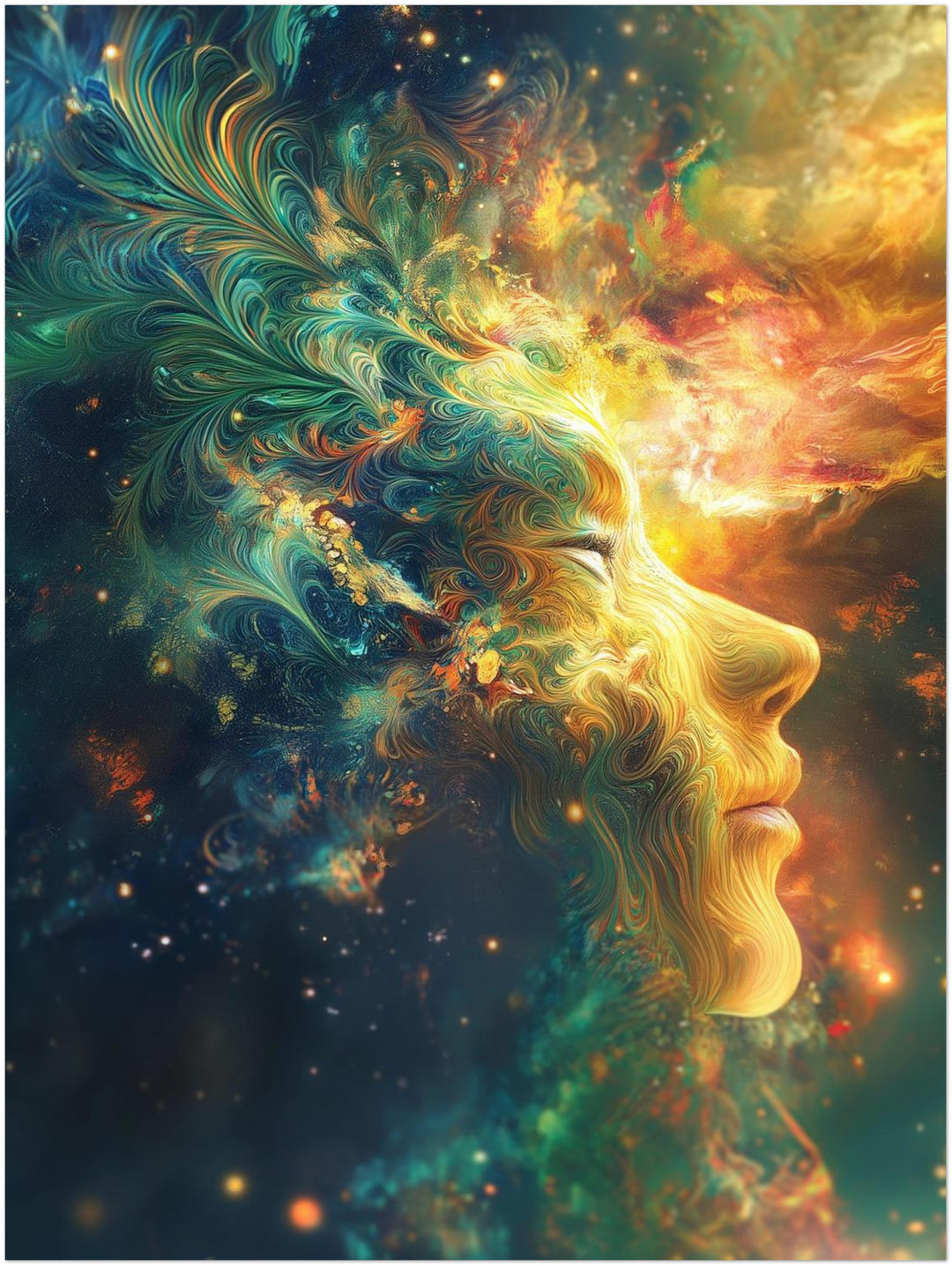 Kosmische Harmonie spirituell – Wandkunst