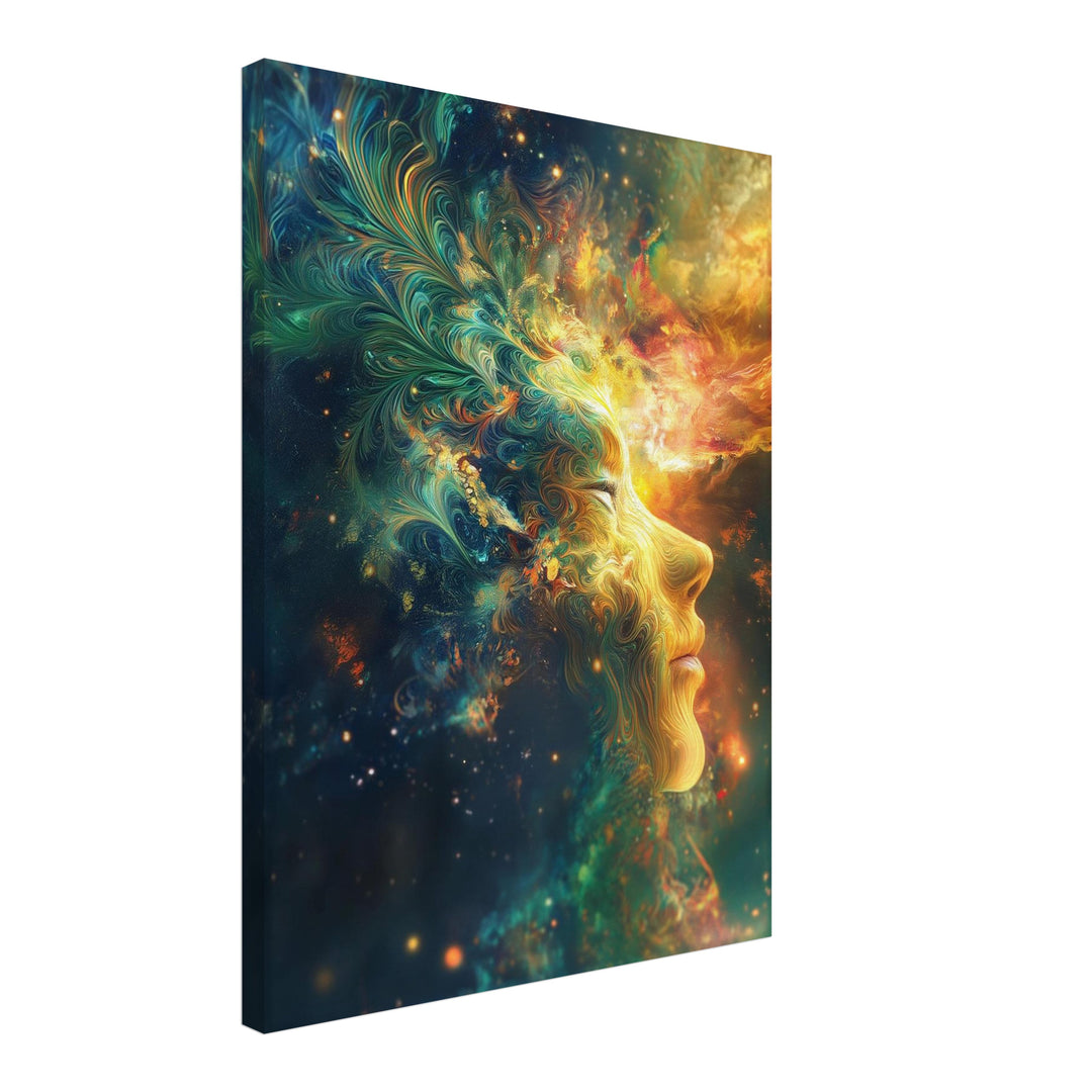 Kosmische Harmonie Leinwand spirituell – Leinwand auf Holzrahmen – Ansicht 2