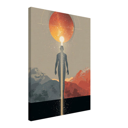 Mensch im Lichtkanal Leinwandbild