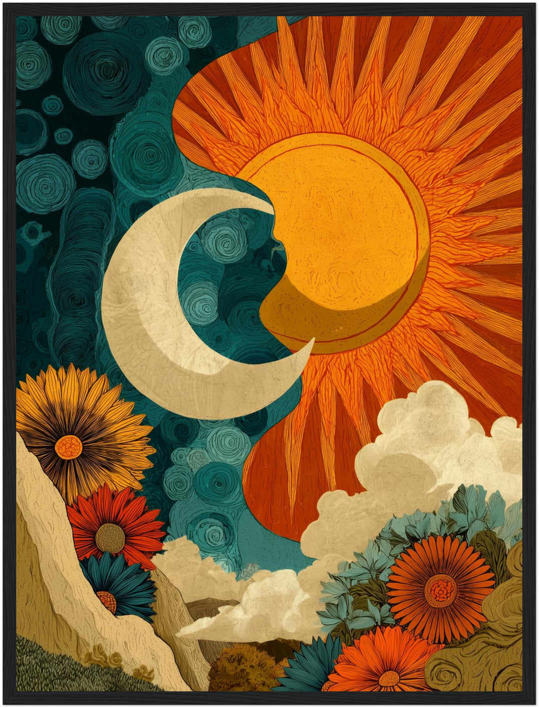 Sonne und Mond Verbindung Poster spirituell – mattes Kunstdruck-Papier – Ansicht 5