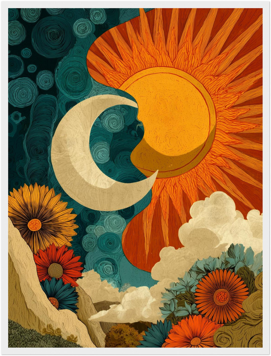 Sonne und Mond Verbindung Poster spirituell – mattes Kunstdruck-Papier – Ansicht 6
