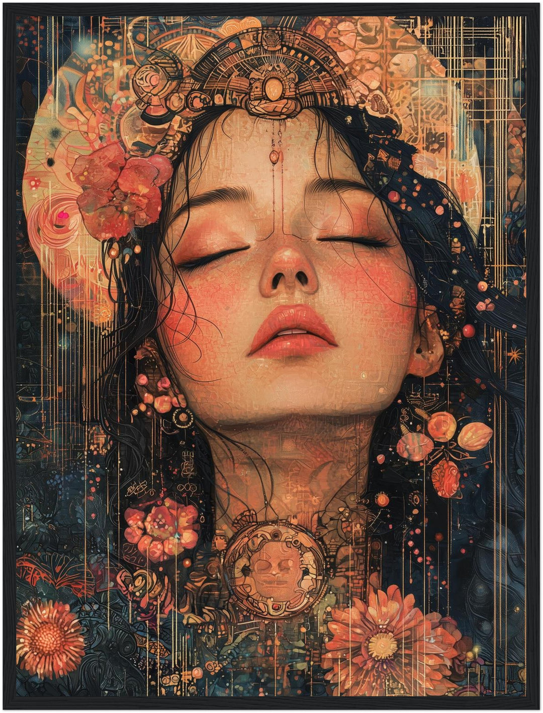 Blumen der inneren Ruhe Poster spirituell – mattes Kunstdruck-Papier – Ansicht 5