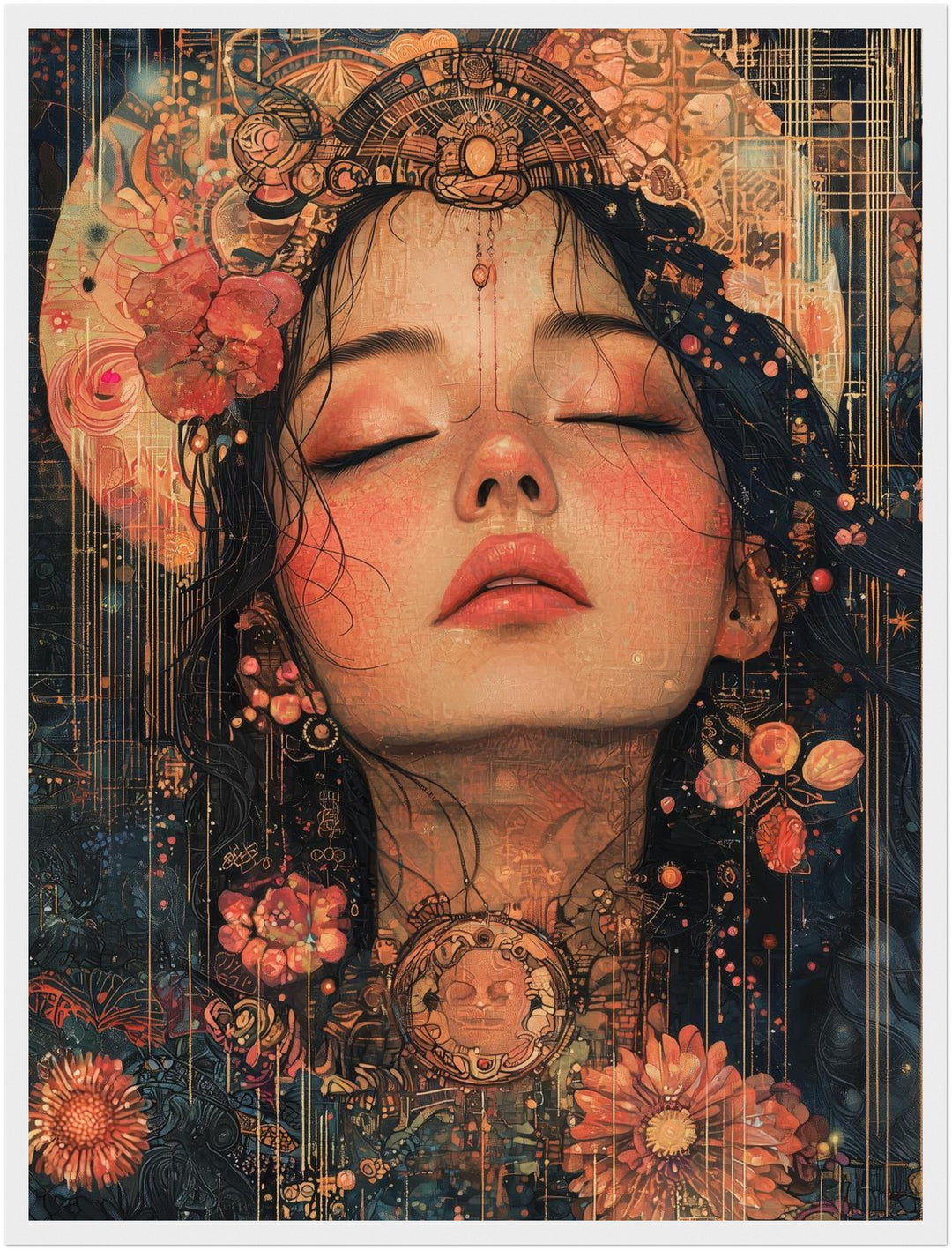 Blumen der inneren Ruhe Poster spirituell – mattes Kunstdruck-Papier – Ansicht 6