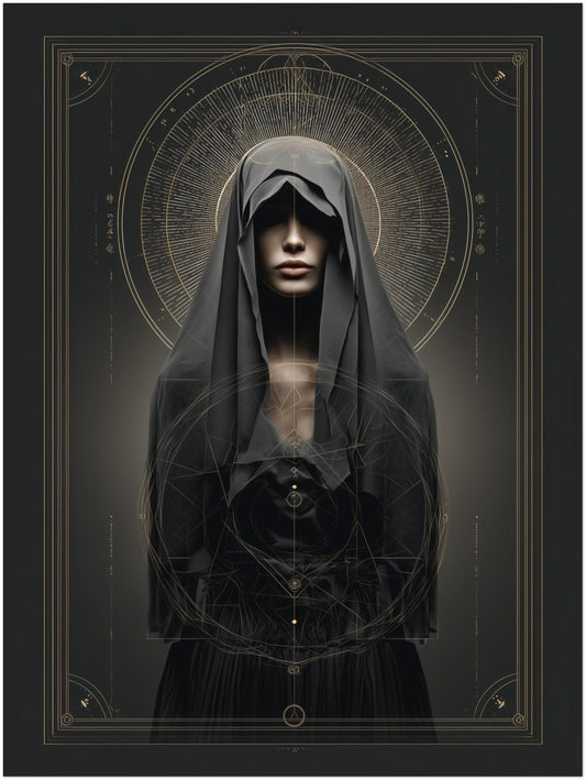 Verschleierte Frau Geometrie Poster