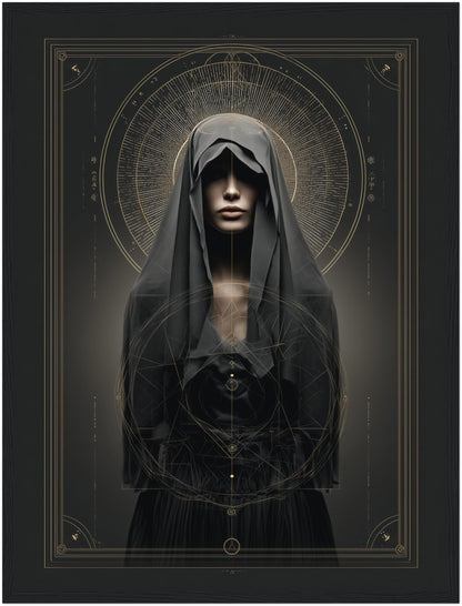 Verschleierte Frau Geometrie Poster