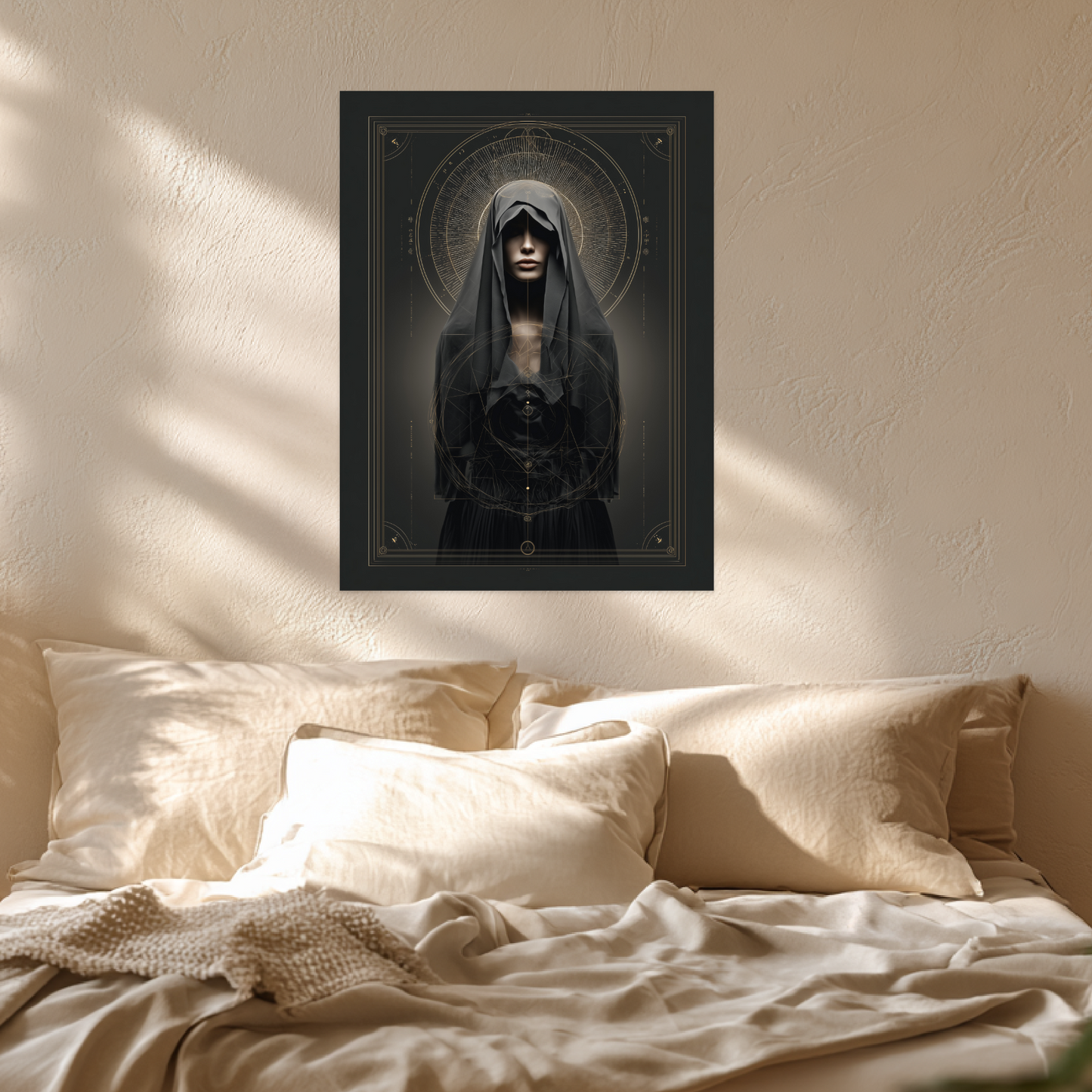 Verschleierte Frau Geometrie Leinwandbild