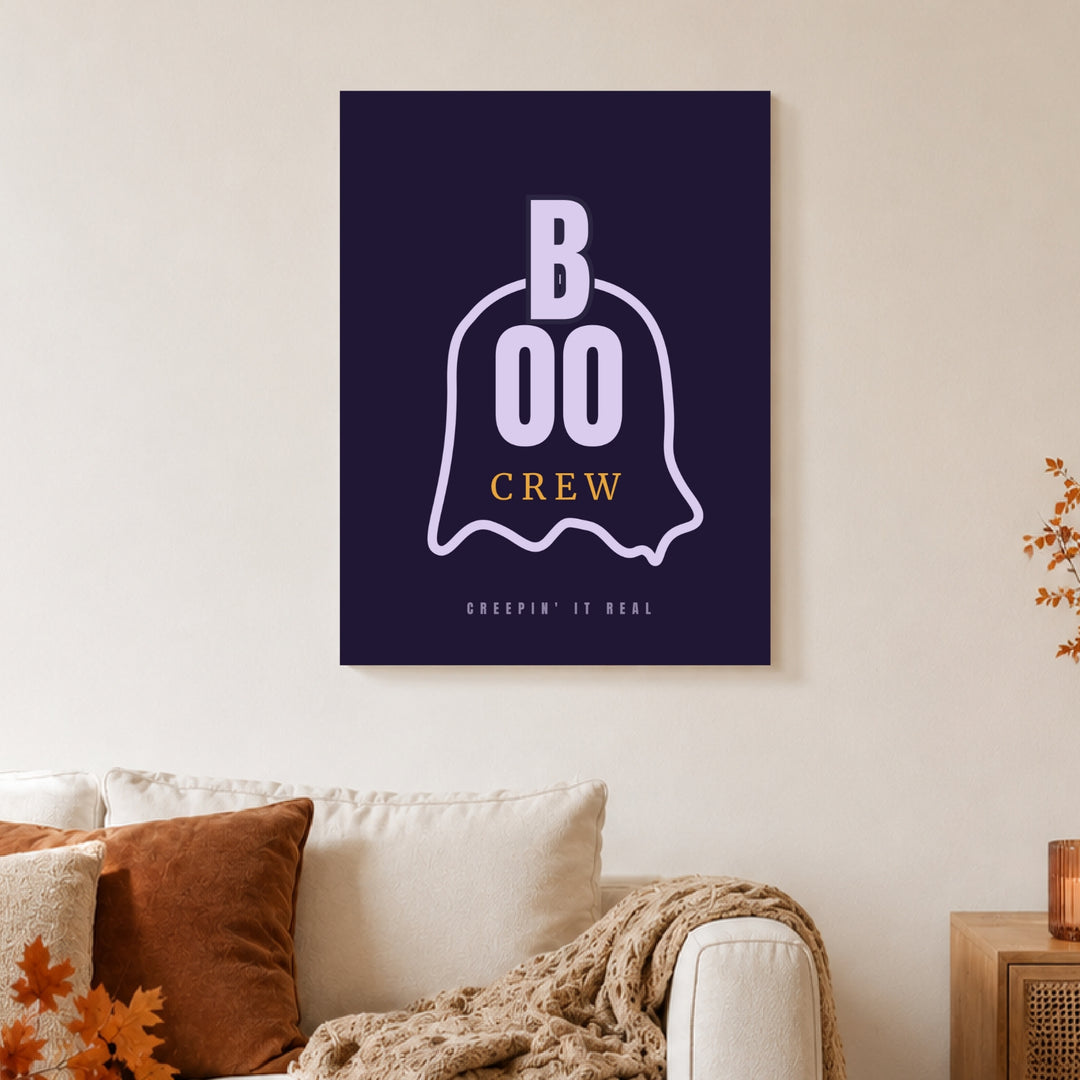 Boo Crew Ghost Spruch Poster – Ohne Rahmen – Produktfoto
