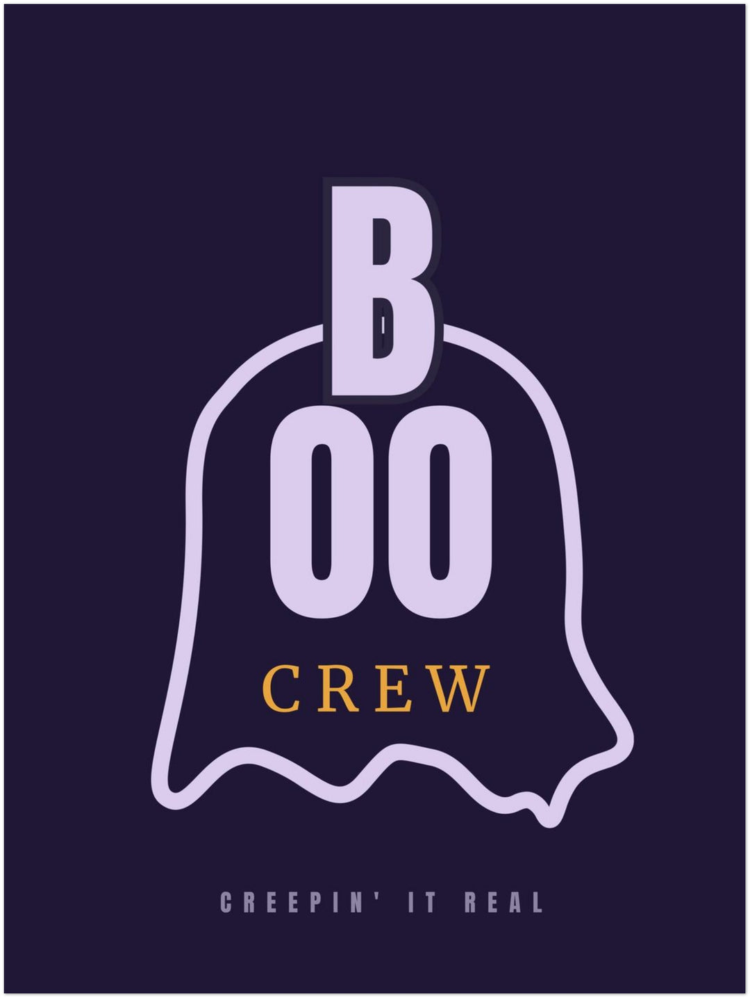 Boo Crew Ghost Spruch Leinwandbild – Ohne Rahmen – Produktfoto
