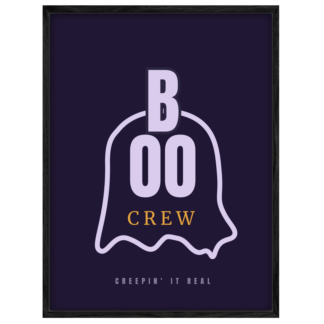 Boo Crew Ghost Spruch Leinwandbild – Leinwandbild