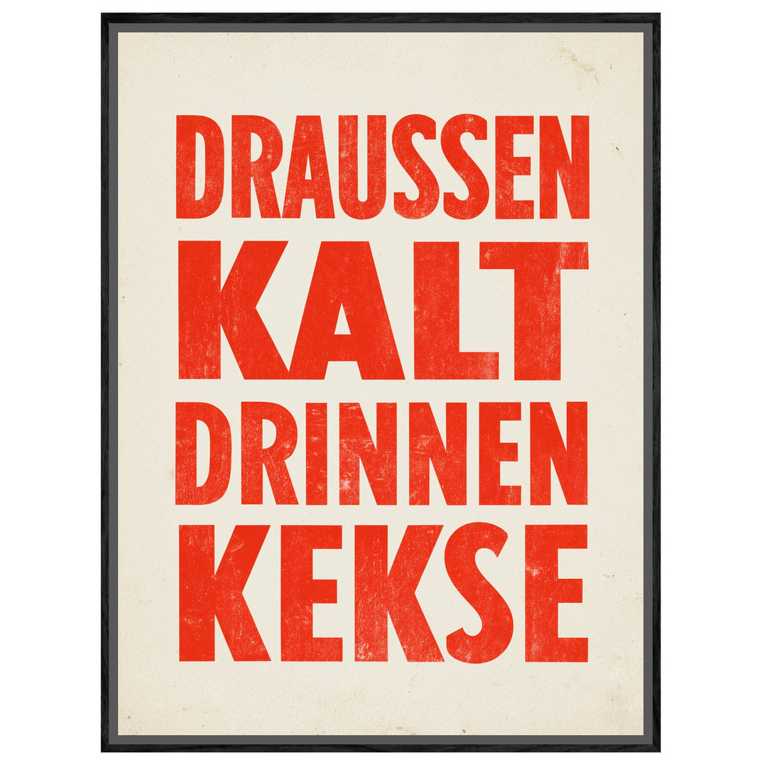 Draussen Kalt Drinnen Kekse Leinwandbild – Leinwandbild