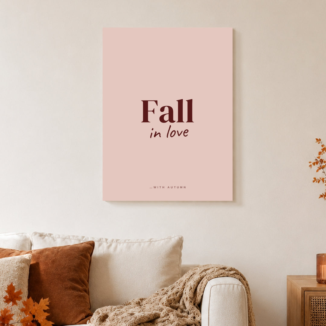 Fall in Love Herbst Poster – Ohne Rahmen – Produktfoto