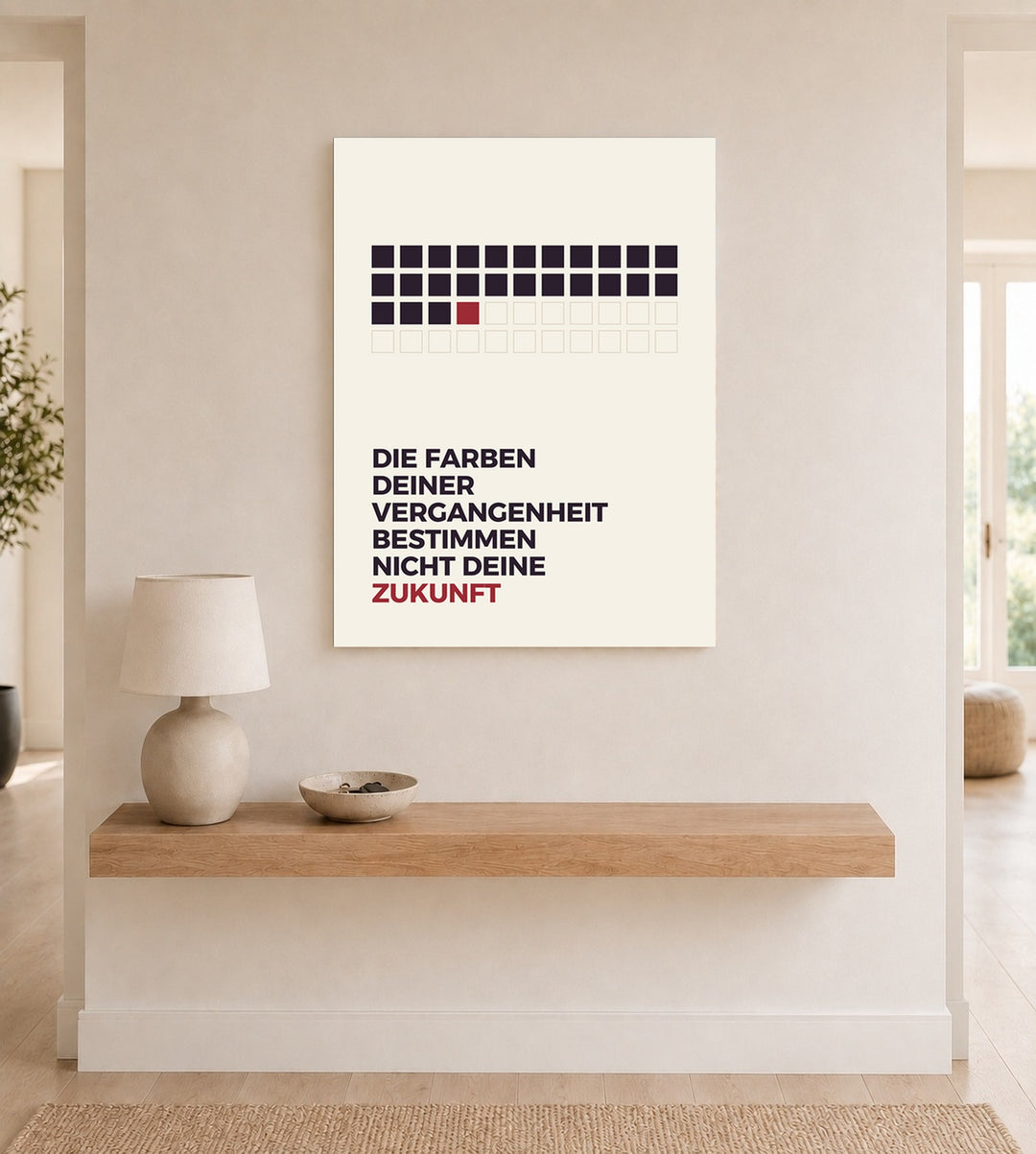 Vergangenheit bestimmt nicht Zukunft Poster – Ohne Rahmen – Produktfoto