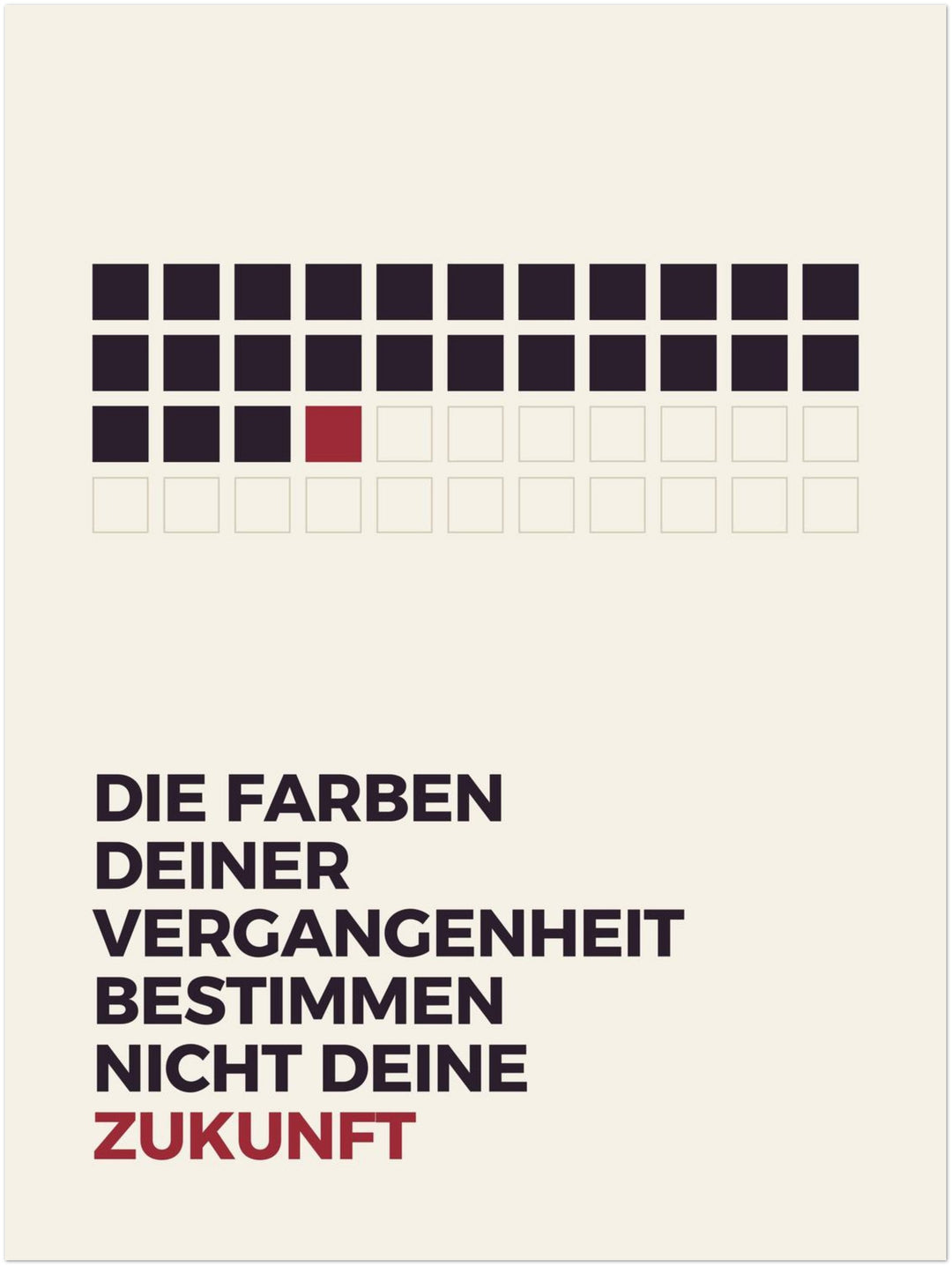 Vergangenheit bestimmt nicht Zukunft Leinwand – Ohne Rahmen – Produktfoto