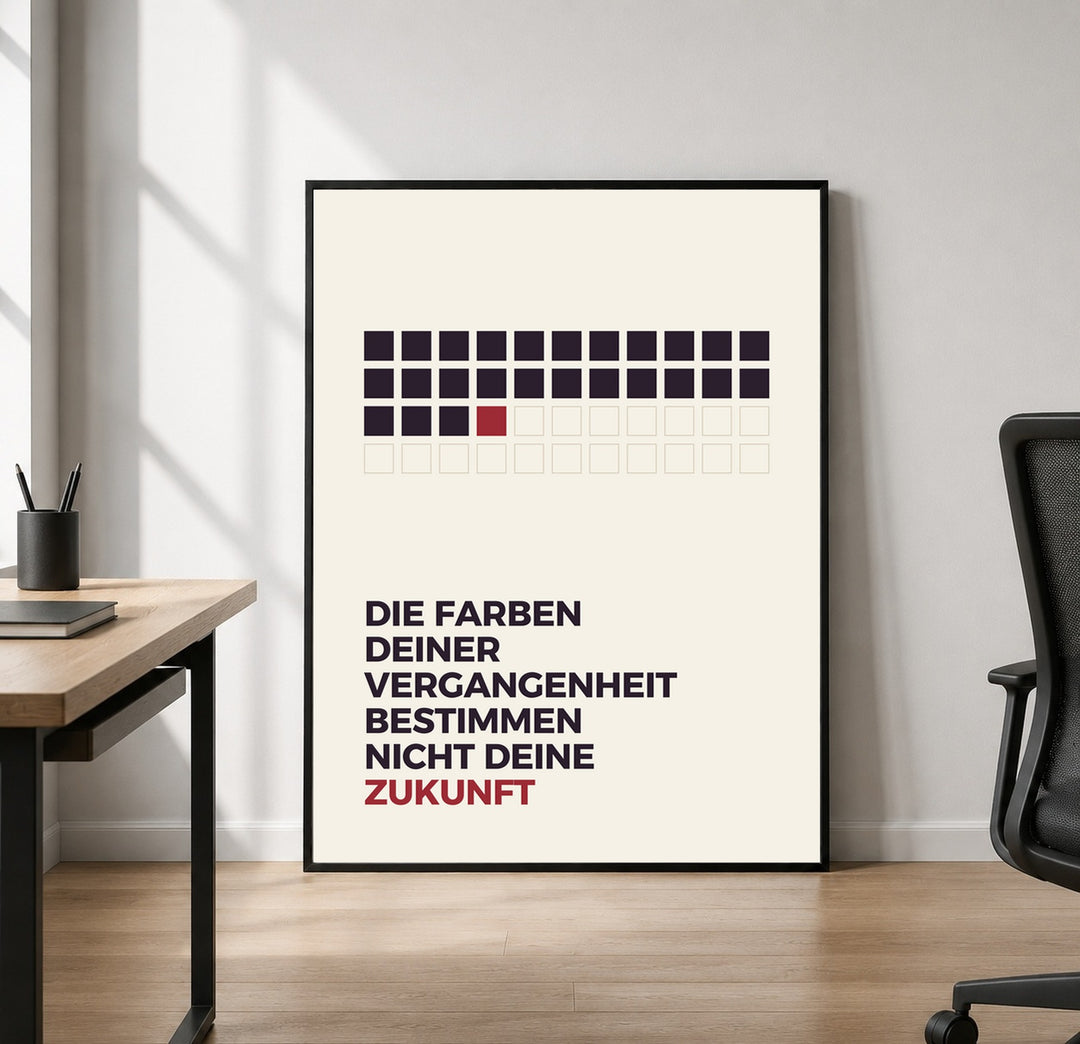 Vergangenheit bestimmt nicht Zukunft Leinwand – Leinwandbild