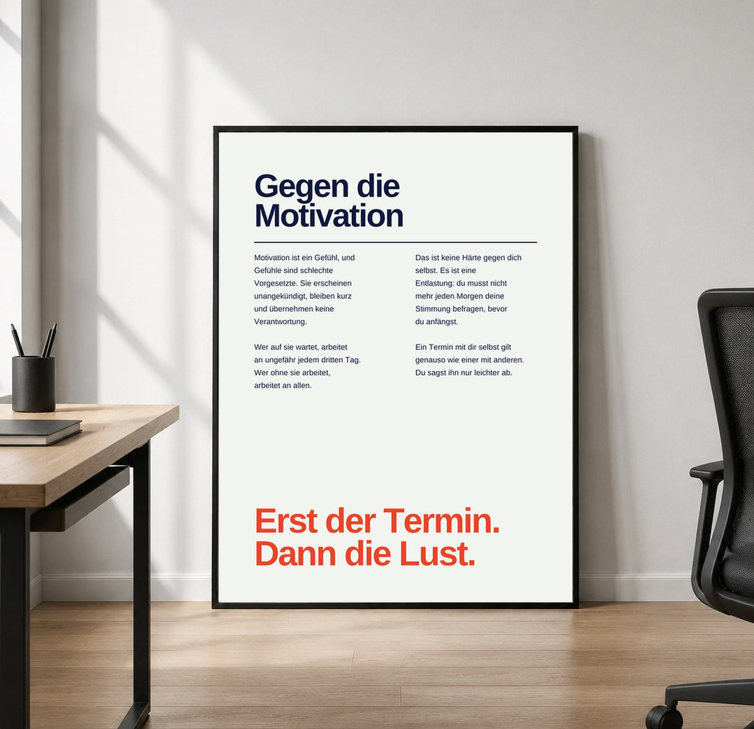 Erst der Termin Leinwandbild – Leinwandbild