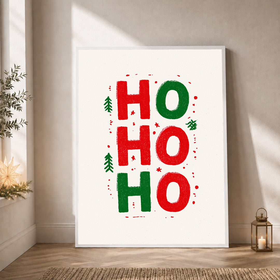 Ho Ho Ho Weihnachtsgruß Poster