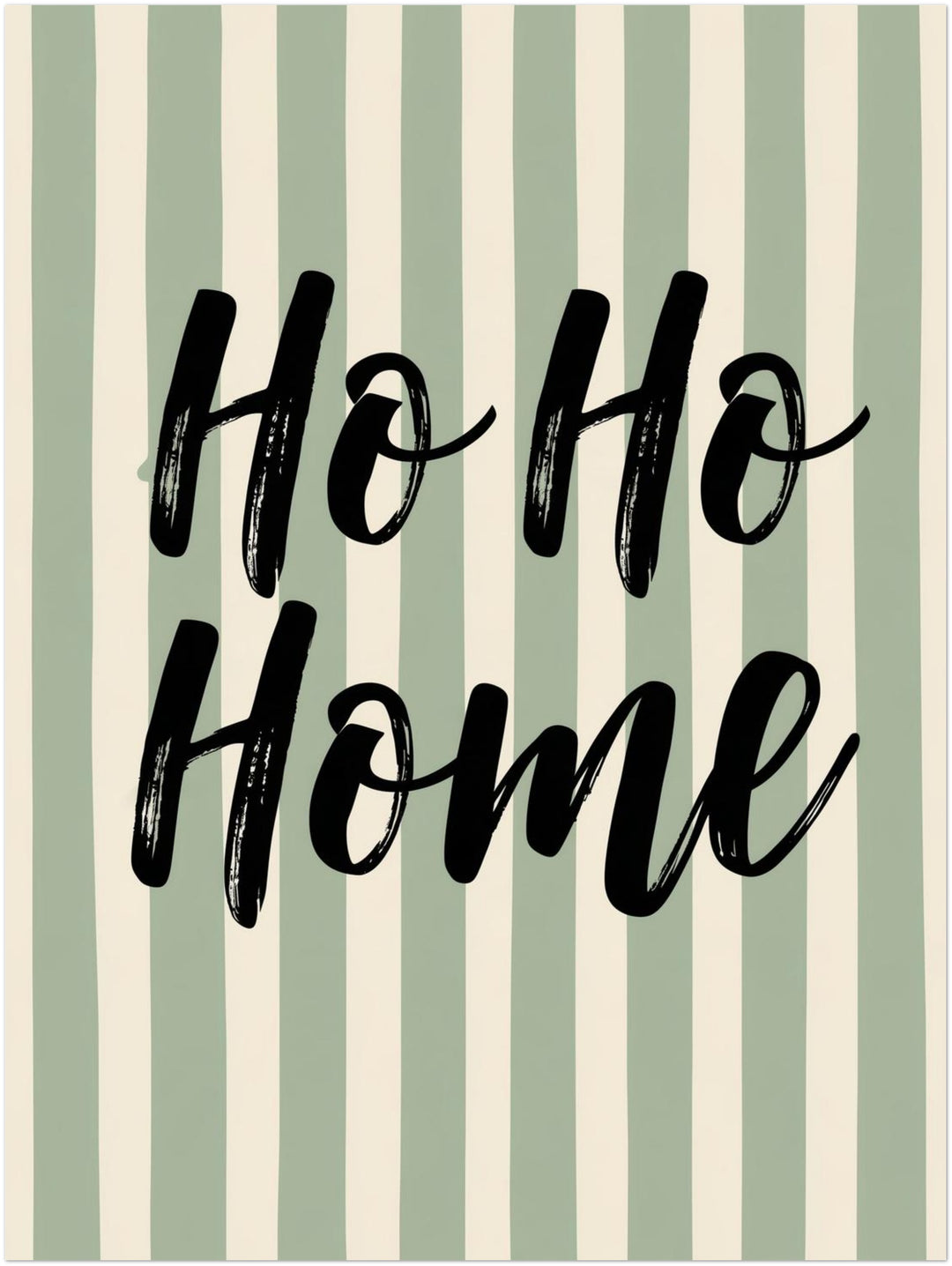 Ho Ho Home Streifen Leinwandbild – Ohne Rahmen – Produktfoto