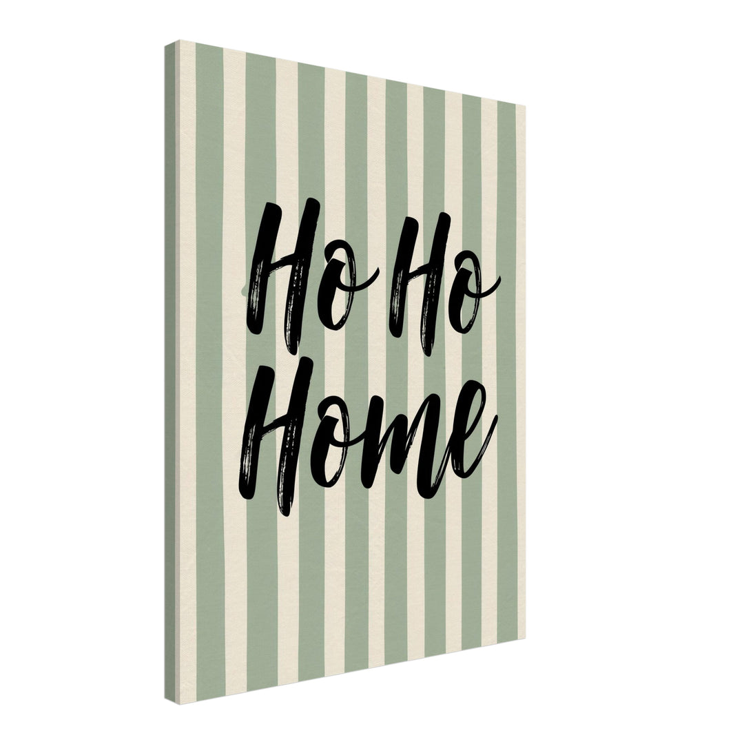Ho Ho Home Streifen Leinwandbild – Schräge Ansicht – Produktfoto