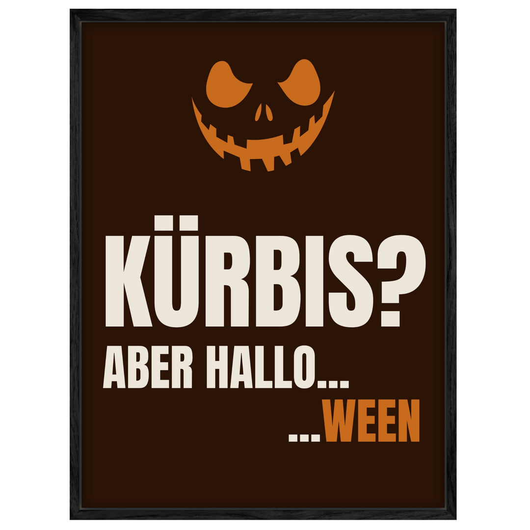 Kürbis aber Hallo-ween Leinwandbild – Leinwandbild