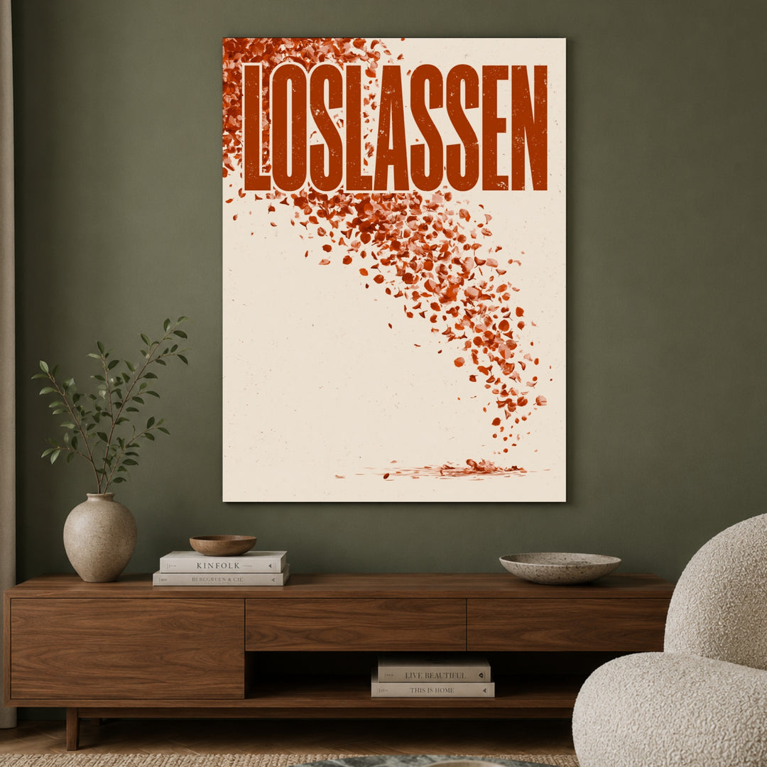Loslassen Herbstblätter Leinwandbild – Ohne Rahmen – Produktfoto