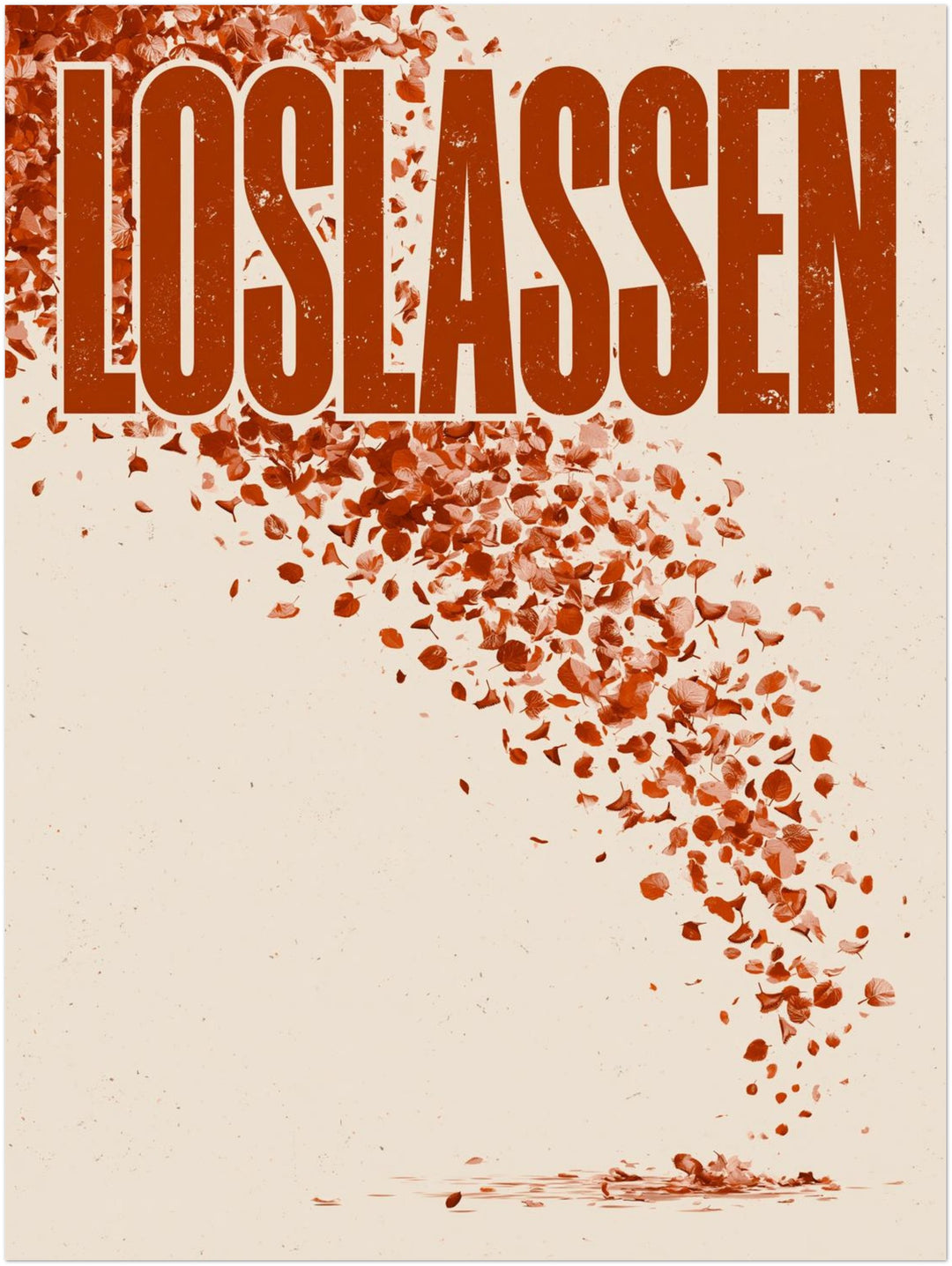 Loslassen Herbstblätter Leinwandbild – Ohne Rahmen – Produktfoto