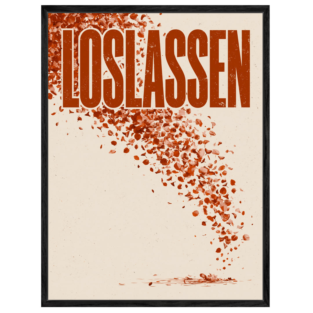 Loslassen Herbstblätter Leinwandbild – Leinwandbild
