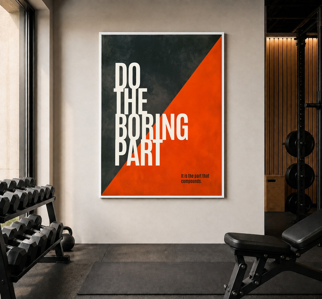 Tue das Langweilige Poster – Weißer Rahmen – Produktfoto