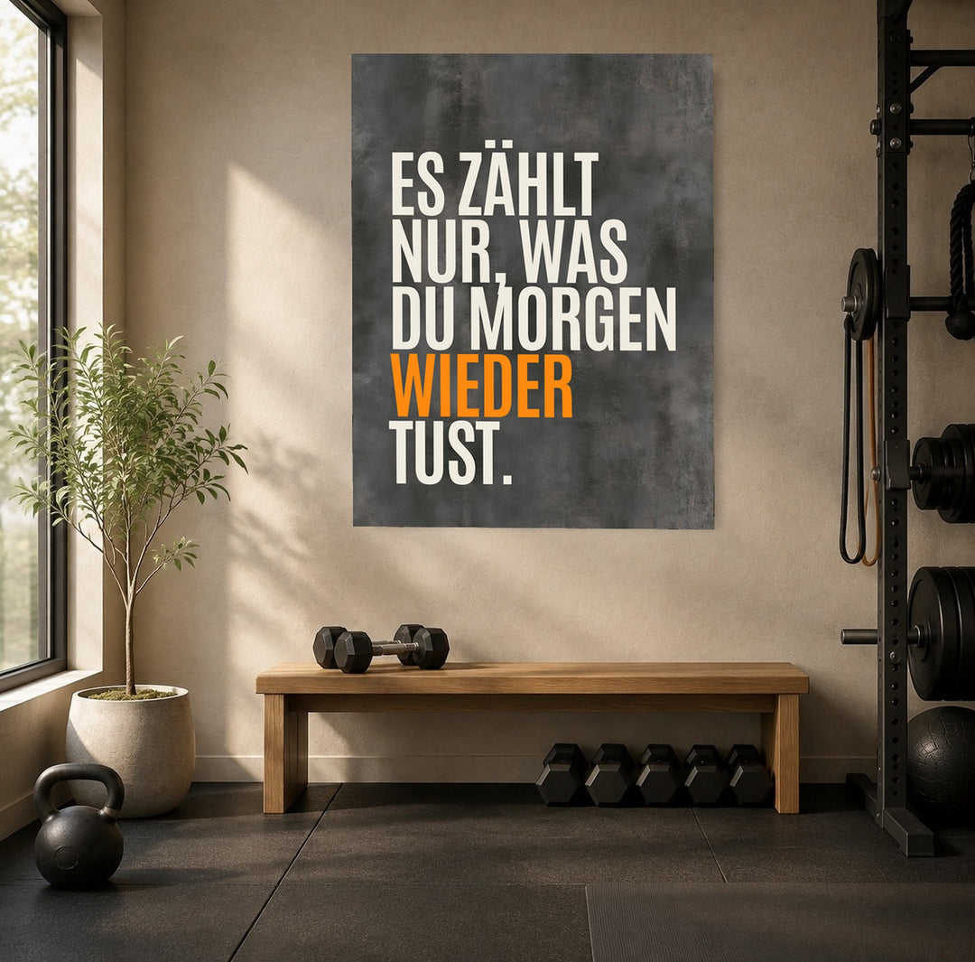 Nur was du wiederholst Poster – Ohne Rahmen – Produktfoto