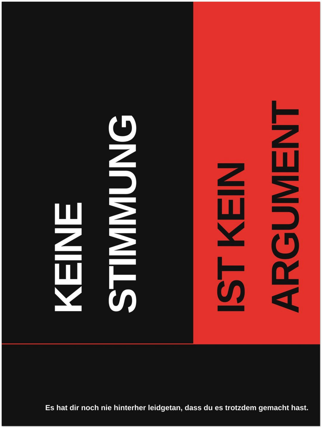 Keine Stimmung kein Argument Leinwand – Ohne Rahmen – Produktfoto