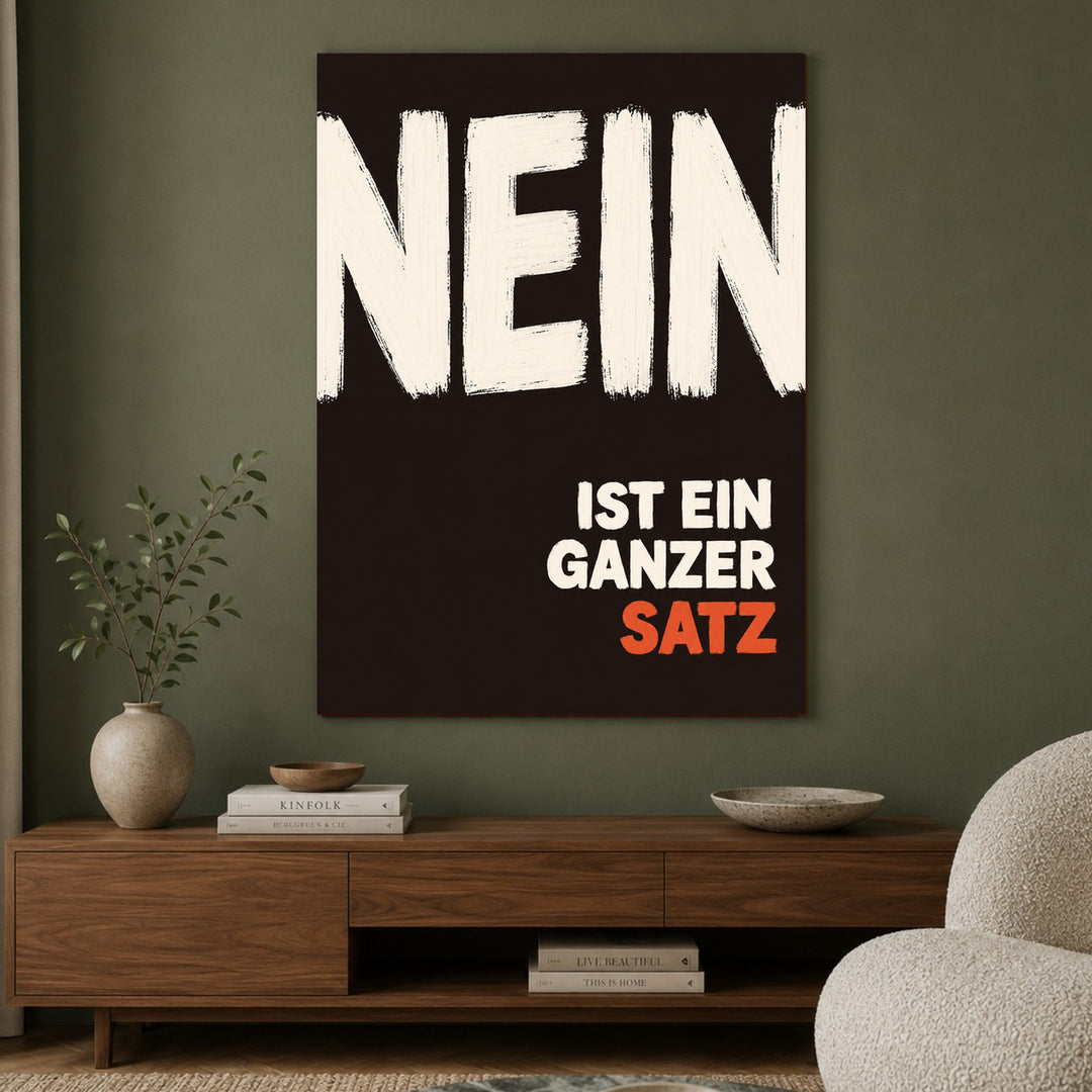 Nein ist ein Satz Poster – Ohne Rahmen – Produktfoto