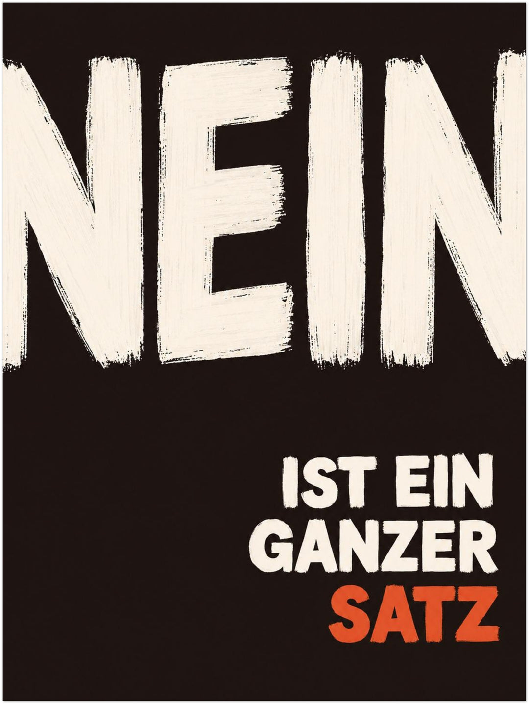 Nein ist ein Satz Leinwandbild – Ohne Rahmen – Produktfoto
