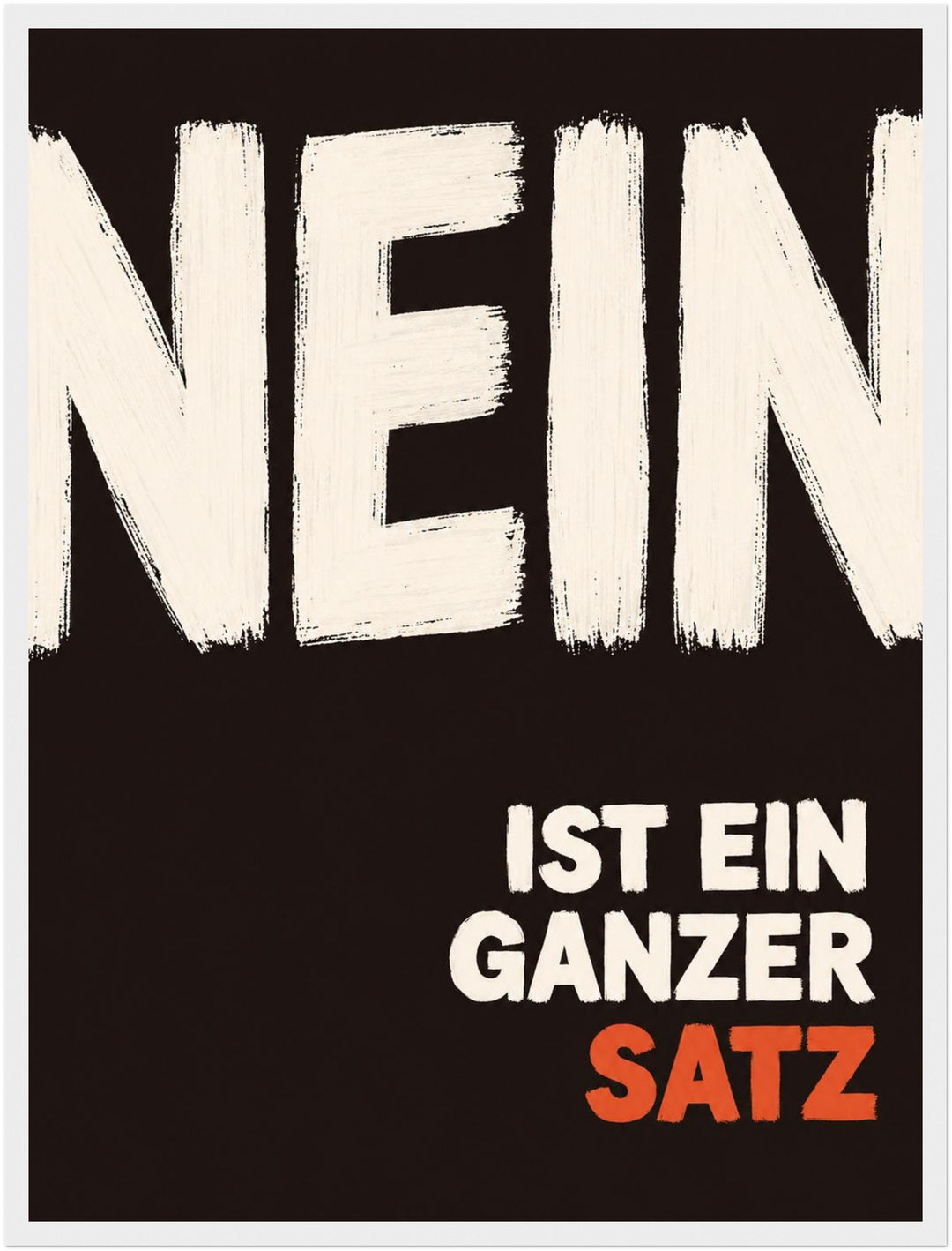 Nein ist ein Satz Poster – Weißer Rahmen – Produktfoto