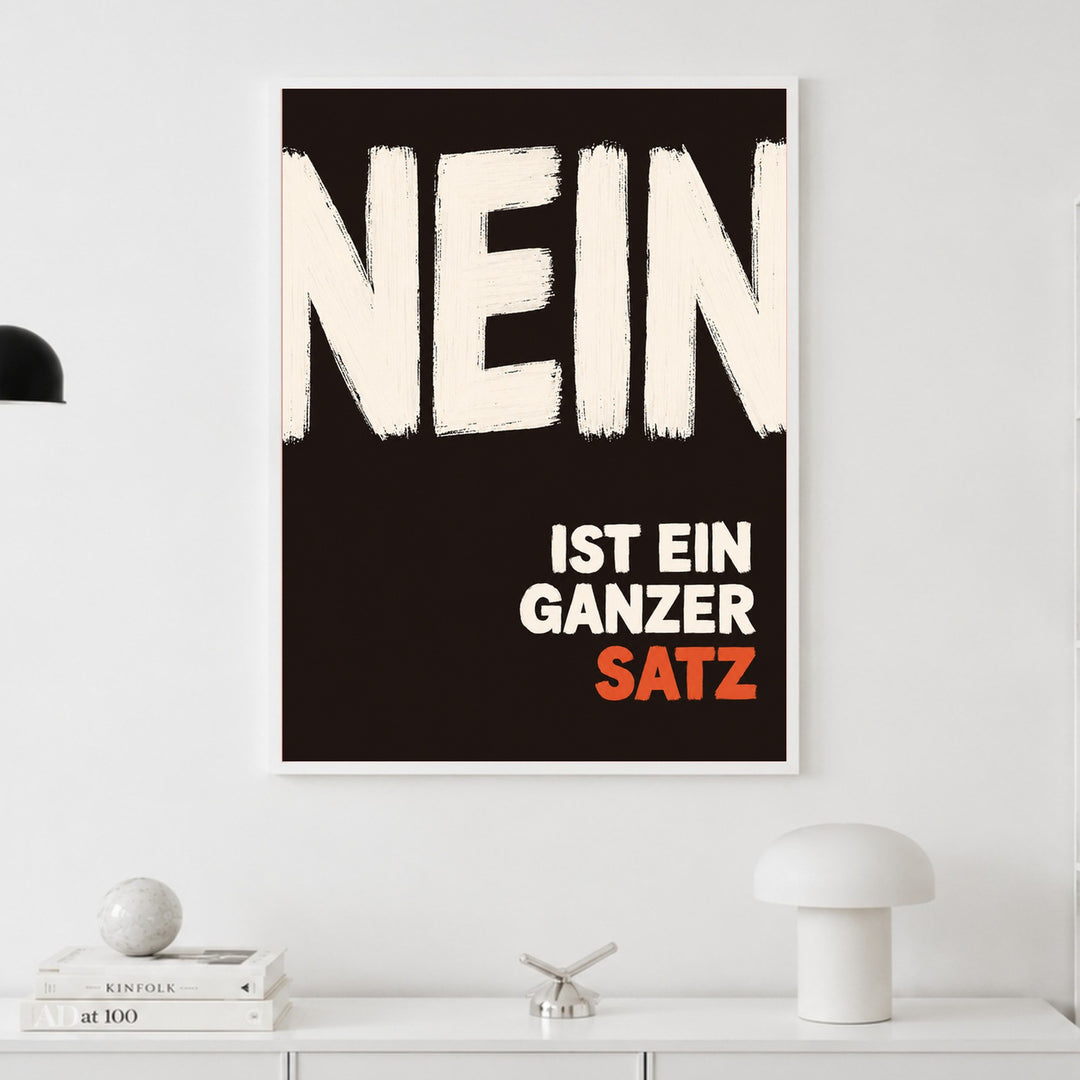 Nein ist ein Satz Poster – Weißer Rahmen – Produktfoto