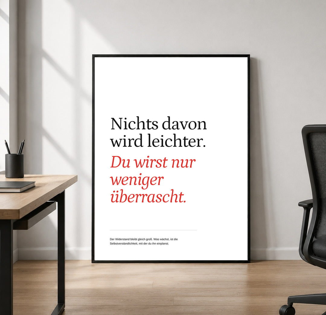 Widerstand wird Gewohnheit Leinwand – Leinwandbild