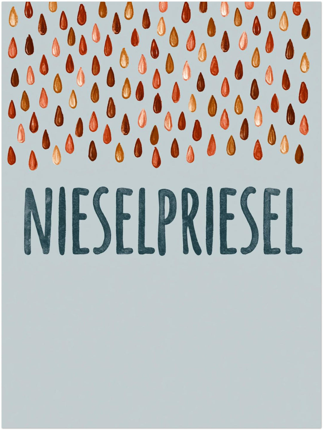 Nieselpriesel Regentropfen Poster – Ohne Rahmen – Produktfoto