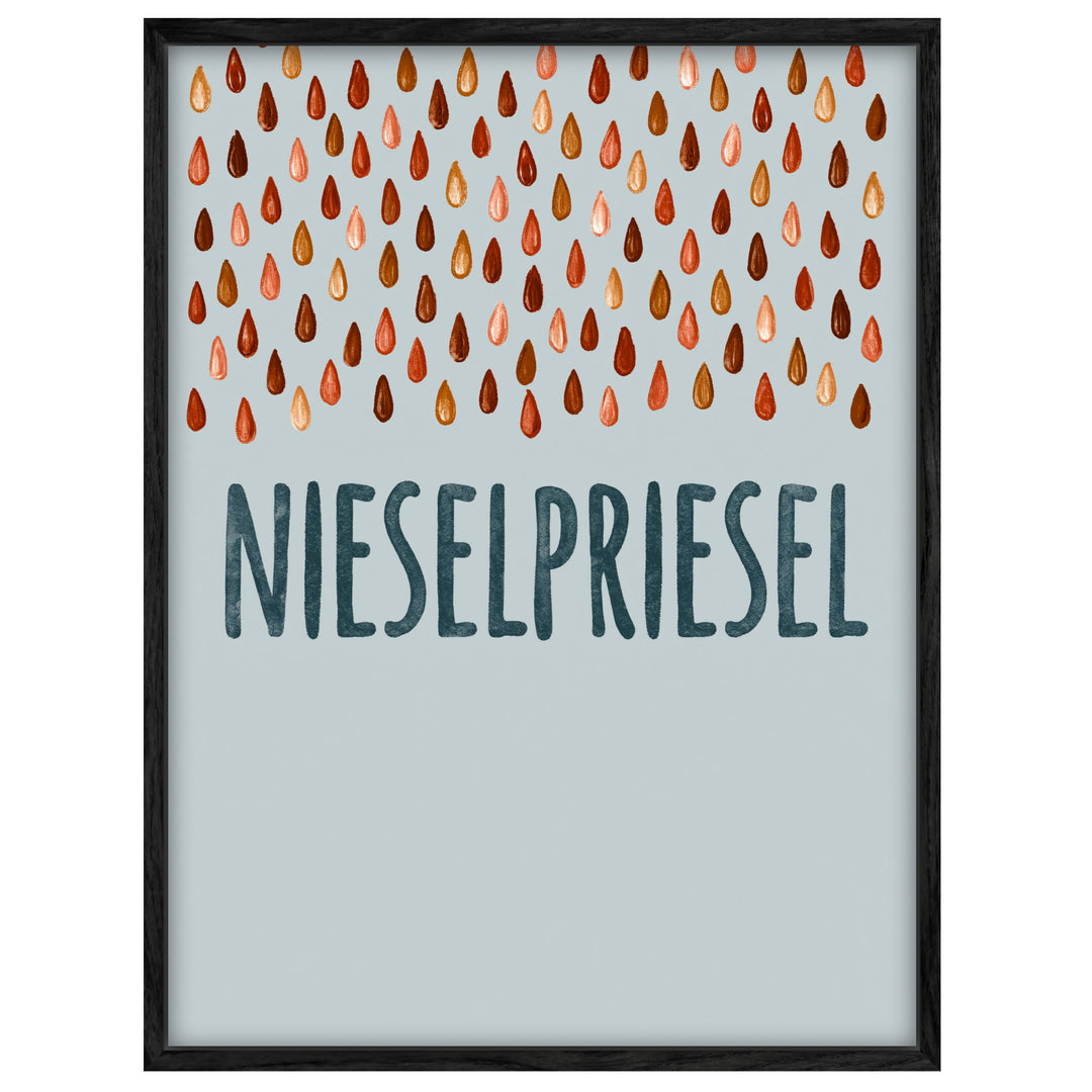 Nieselpriesel Regentropfen Leinwandbild – Leinwandbild