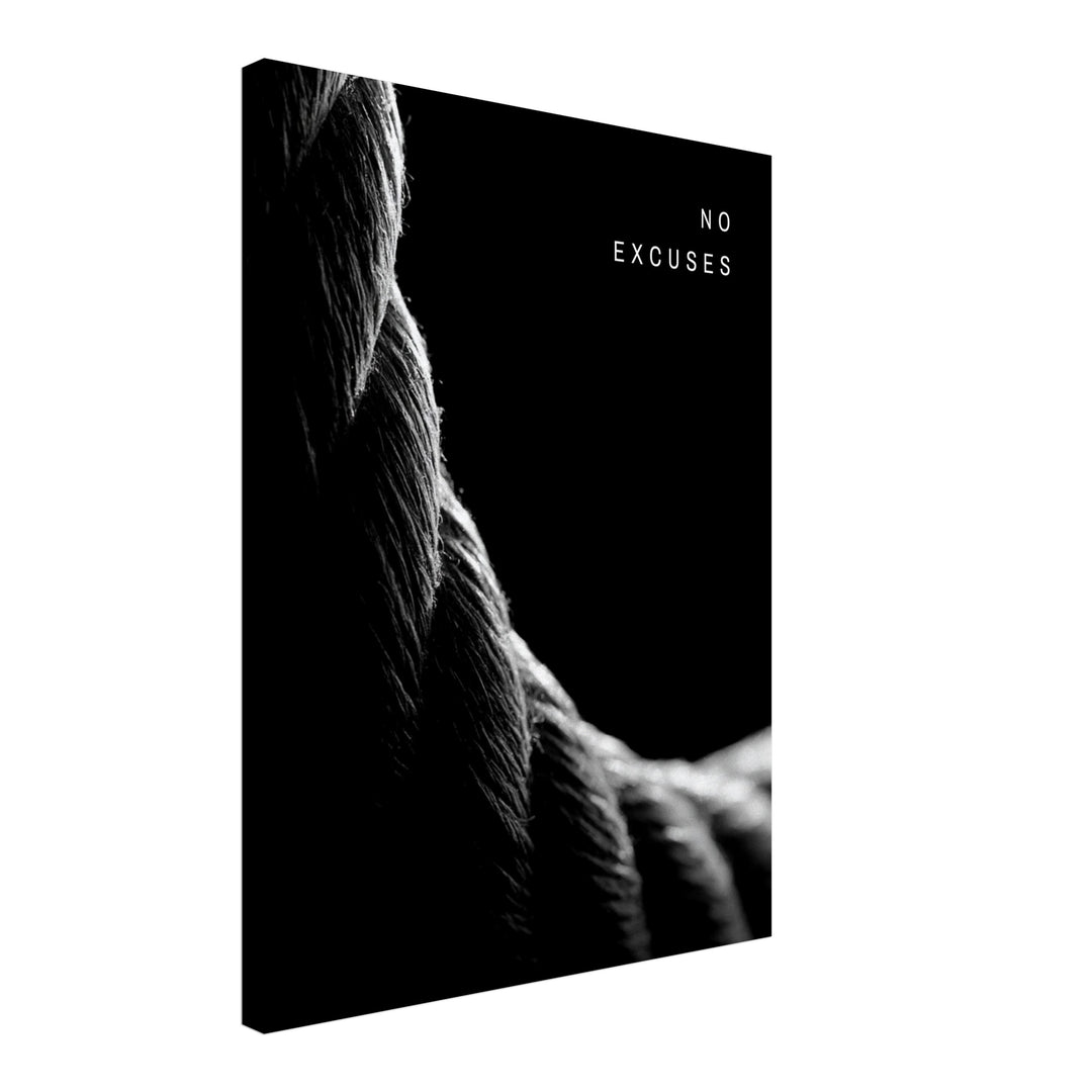 Seil ohne Ausreden Leinwandbild – Schräge Ansicht – Produktfoto